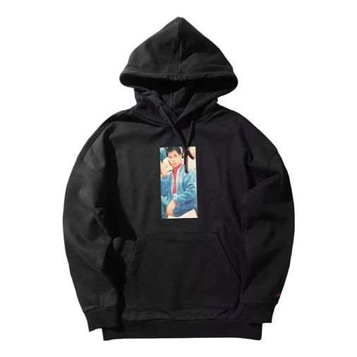 Mikina Li-Ning Graphic Print Hoodie Čierna | AWDNB63-1