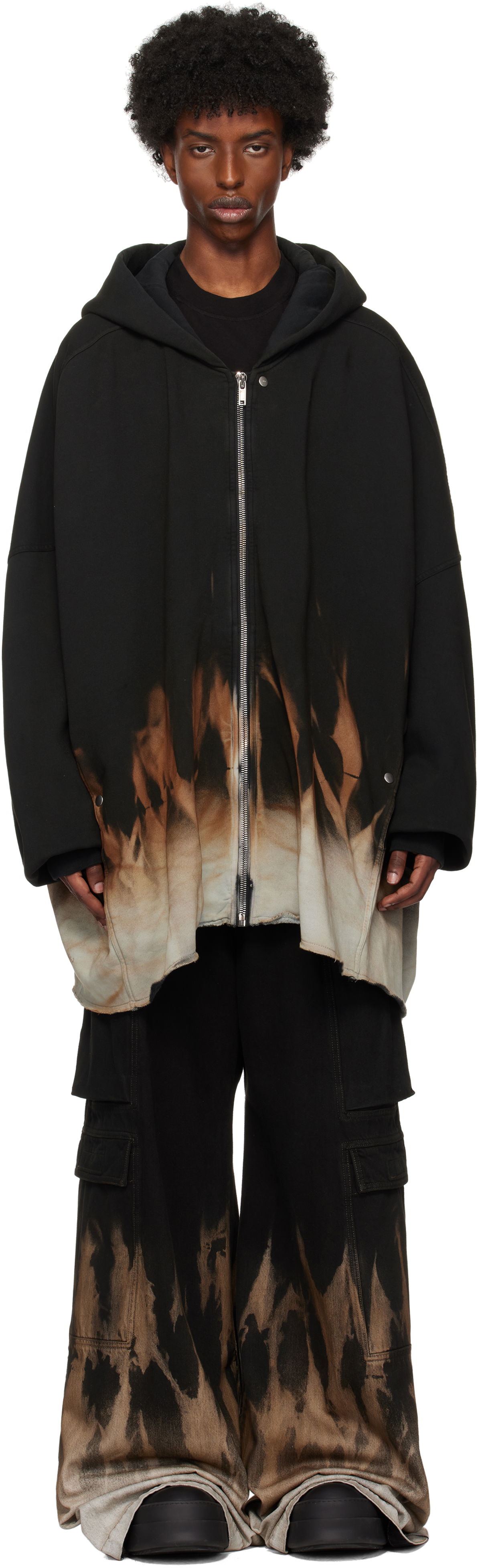Mikina Rick Owens Jumbo Sun Hoodie Čierna | DU02D2278 FSUN, 0