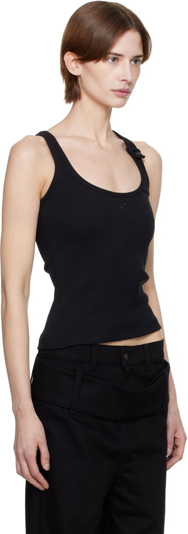 Tielko Courrèges Courrèges 90's Rib Tank Top Čierna | 125JDE123JS0194, 1