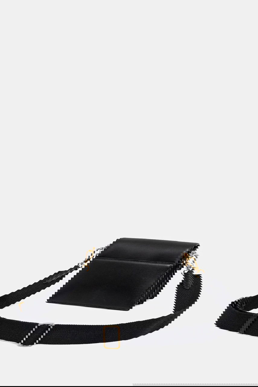 Kabelka Lacoste Lacoste Leather Shoulder Bag Čierna | NF5105IT, 1