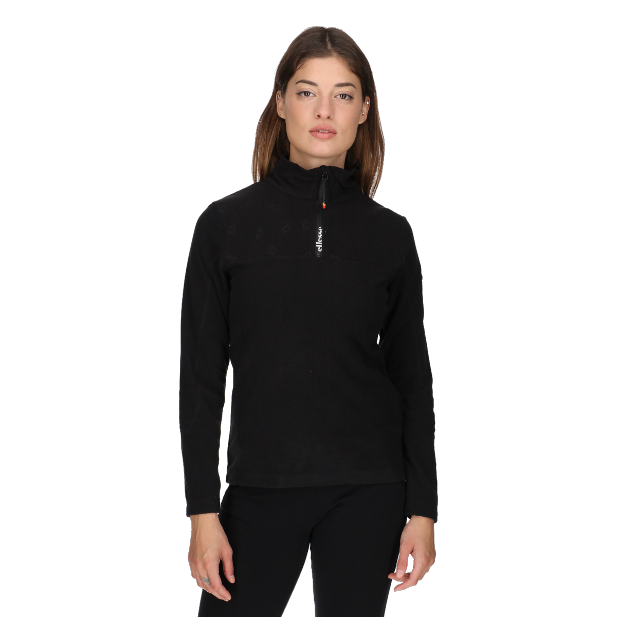 Mikina Ellesse Fleece Quarter-Zip Long-Sleeve Top Čierna | ELA243F650-01, 0