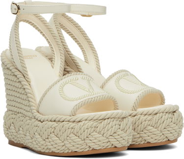 Starostlivosť o obuv Valentino Valentino Garavani VLogo Torchon Wedge Sandals Biela | 6W2S0JS0YWI, 3