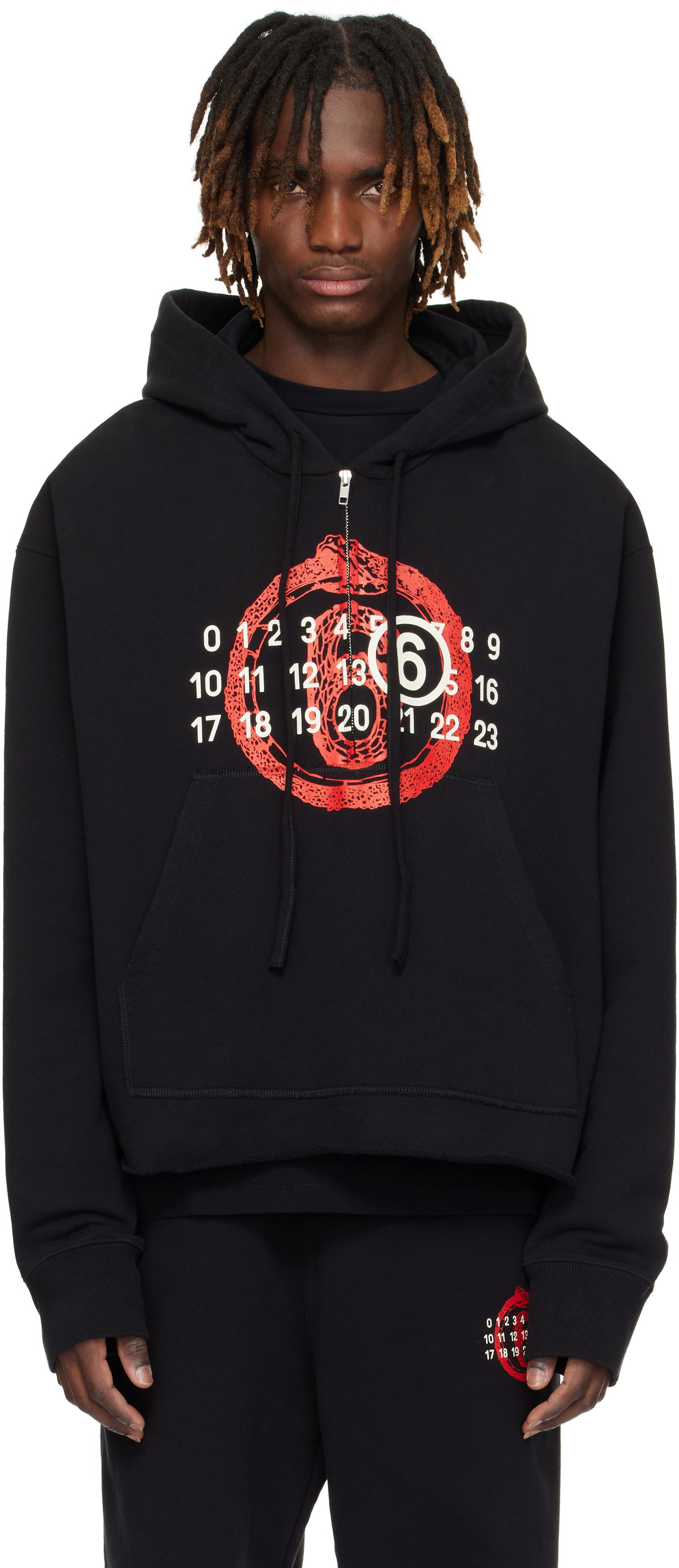 Mikina Maison Margiela Maison Margiela 'Year of the Snake' Zip Hoodie Čierna | SH2GU0017 M25014, 0