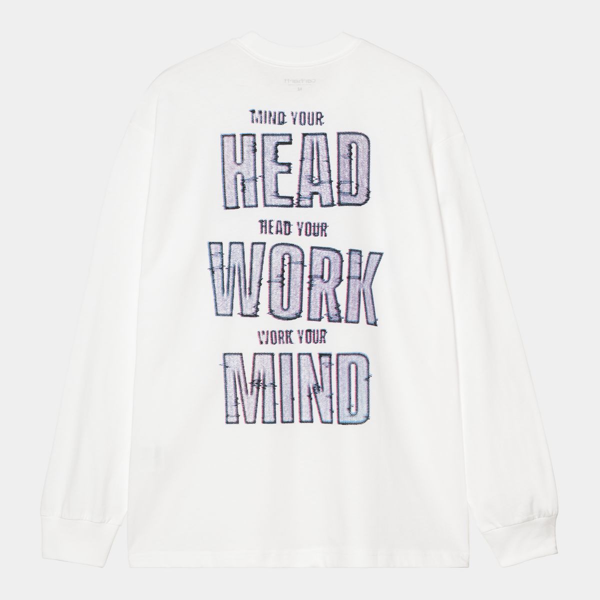 Tričko Carhartt WIP Long Sleeve Mind Your Head T-Shirt Biela | I035999_7, 1