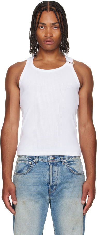 Tielko Jean Paul Gaultier Jean Paul Gaultier 'The Piercing' Tank Top Biela | 25/03-W-TO375-J014-01, 0