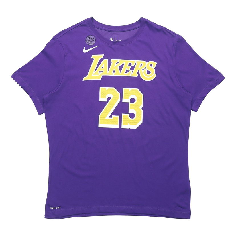 Dres Nike Lebron James Lakers NBA T-Shirt Fialová | AR4887-557