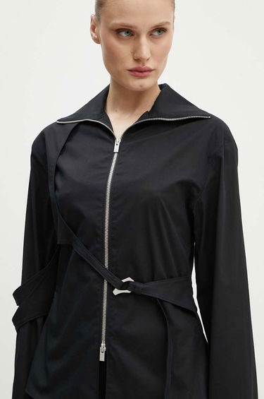 Košeľa HELIOT EMIL Cutout Detail Zip-Up Shirt Čierna | PREAW24.W.05.055.BLK01, 4