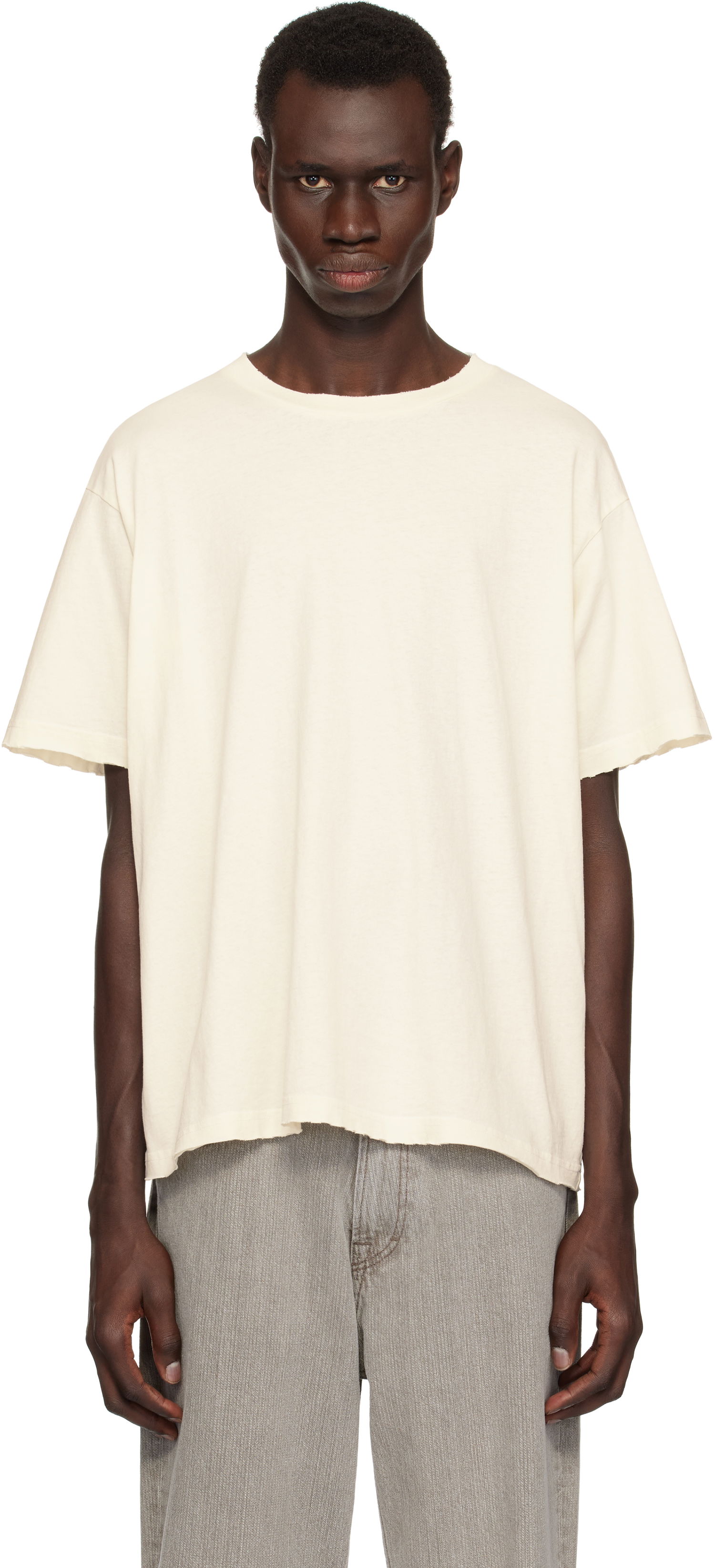 Tričko John Elliott John Elliott Folsom Cropped T-Shirt Biela | A290M37596A, 0