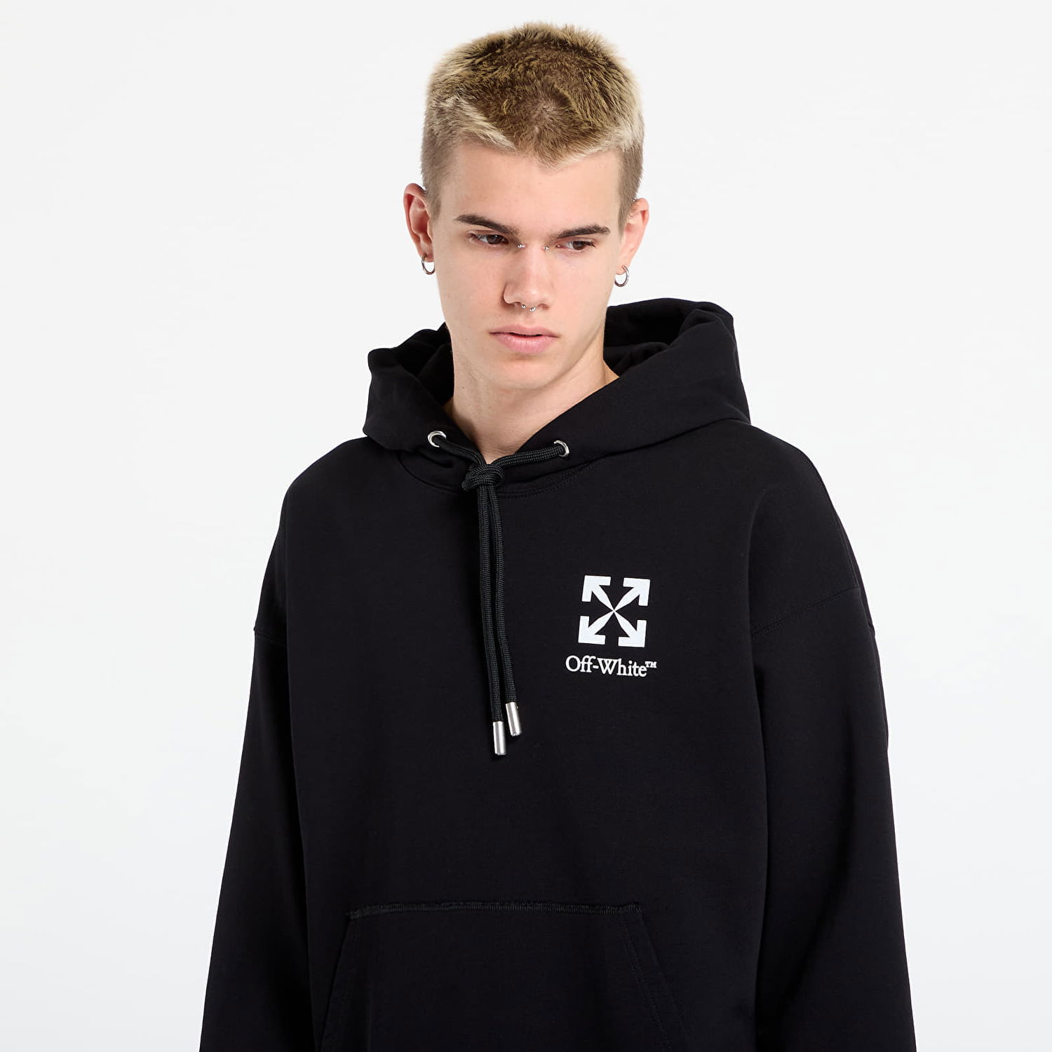 Mikina Off-White Off-White Small Arrow Skate Hoodie Čierna | OMBB085F25FLE0151001, 1