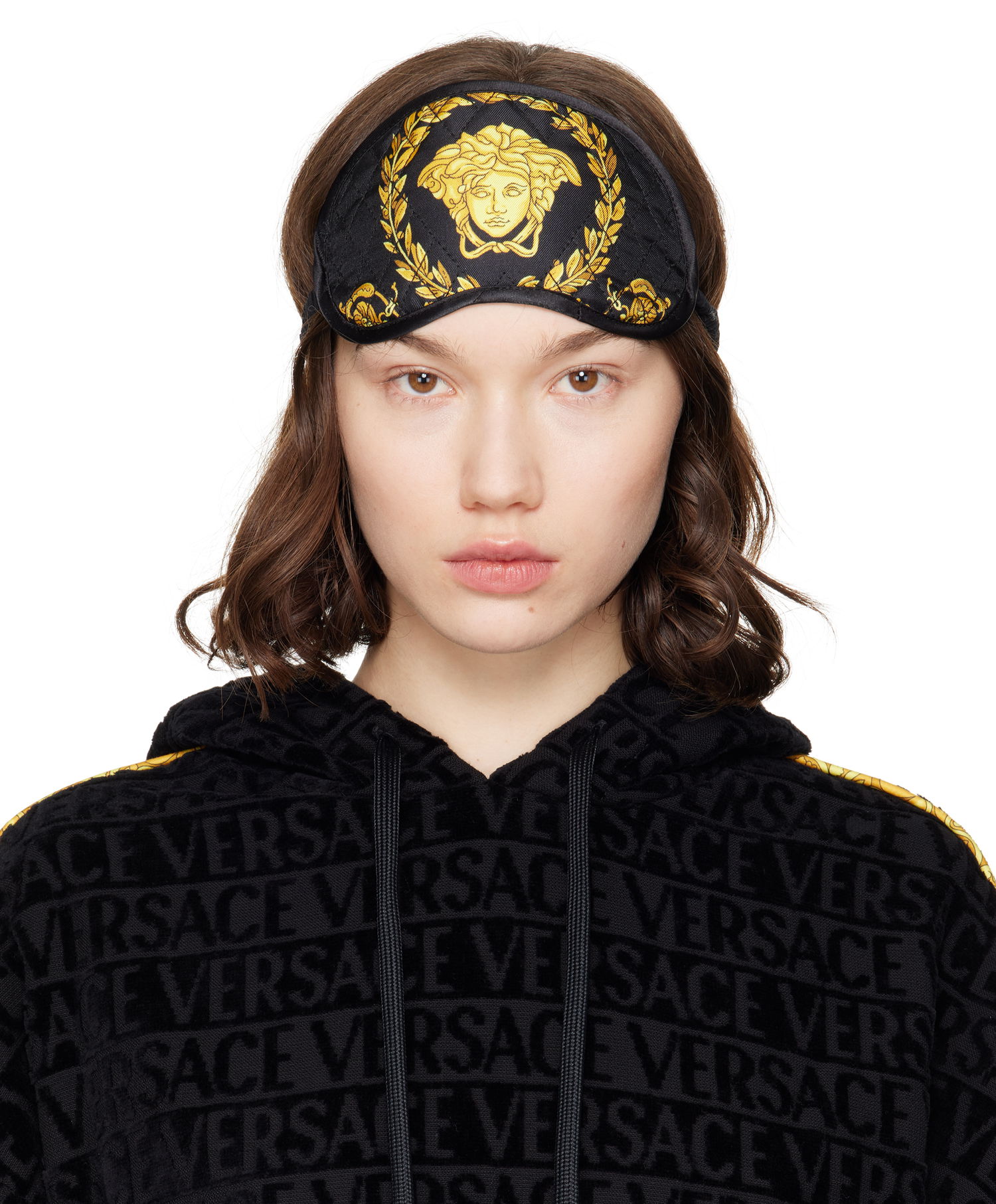 Slnečné okuliare Versace Versace Crete de Fleur Sleep Mask Čierna | ZMAS18104_ZSEP0186, 0