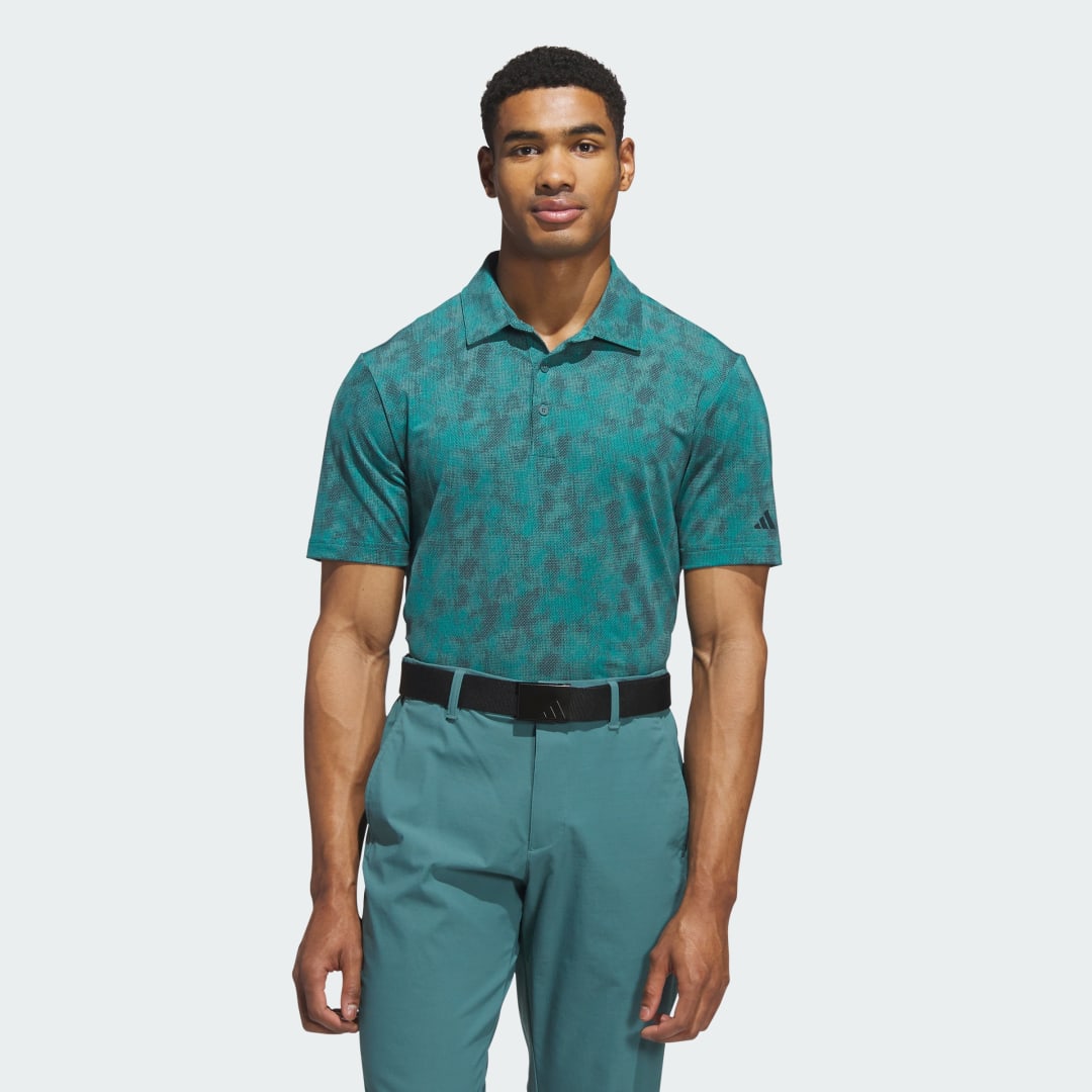 Polo tričko adidas Performance Ultimate365 Textured Print Golf Polo Zelené | JL5288, 0
