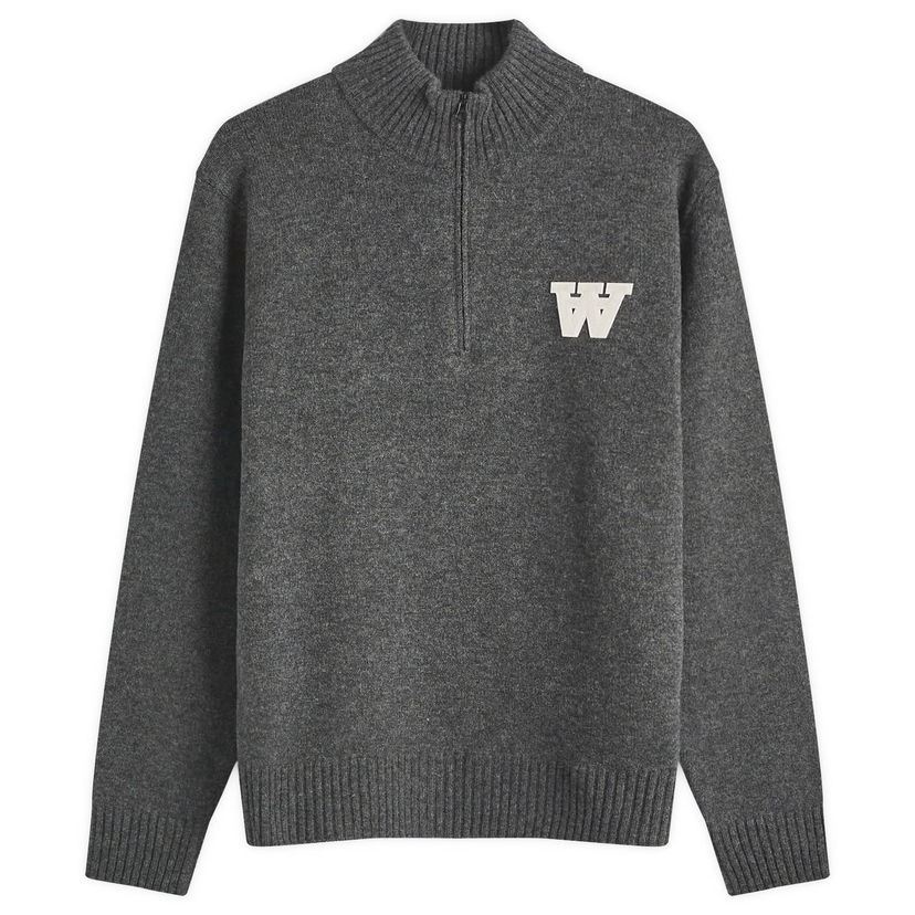 Sveter WOOD WOOD AA Half Zip Knit Šedá | 30250159-1031