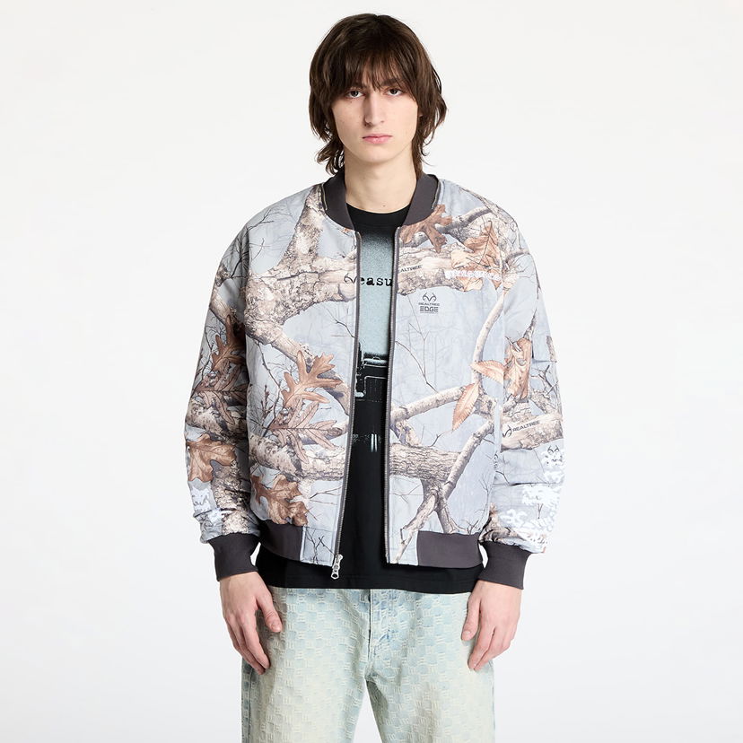 Bomber bunda Pleasures PLEASURES Dragon Bomber Jacket Šedá | P25SP003 GREY