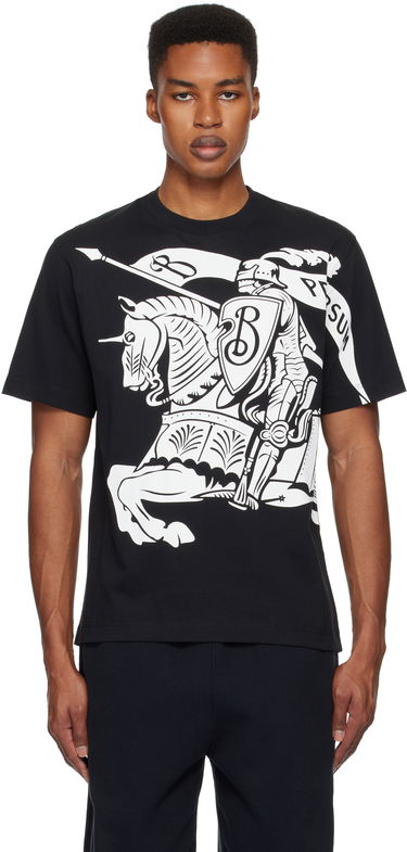 Tričko Burberry Knight Graphic Cotton T-shirt Čierna | 8095058, 0