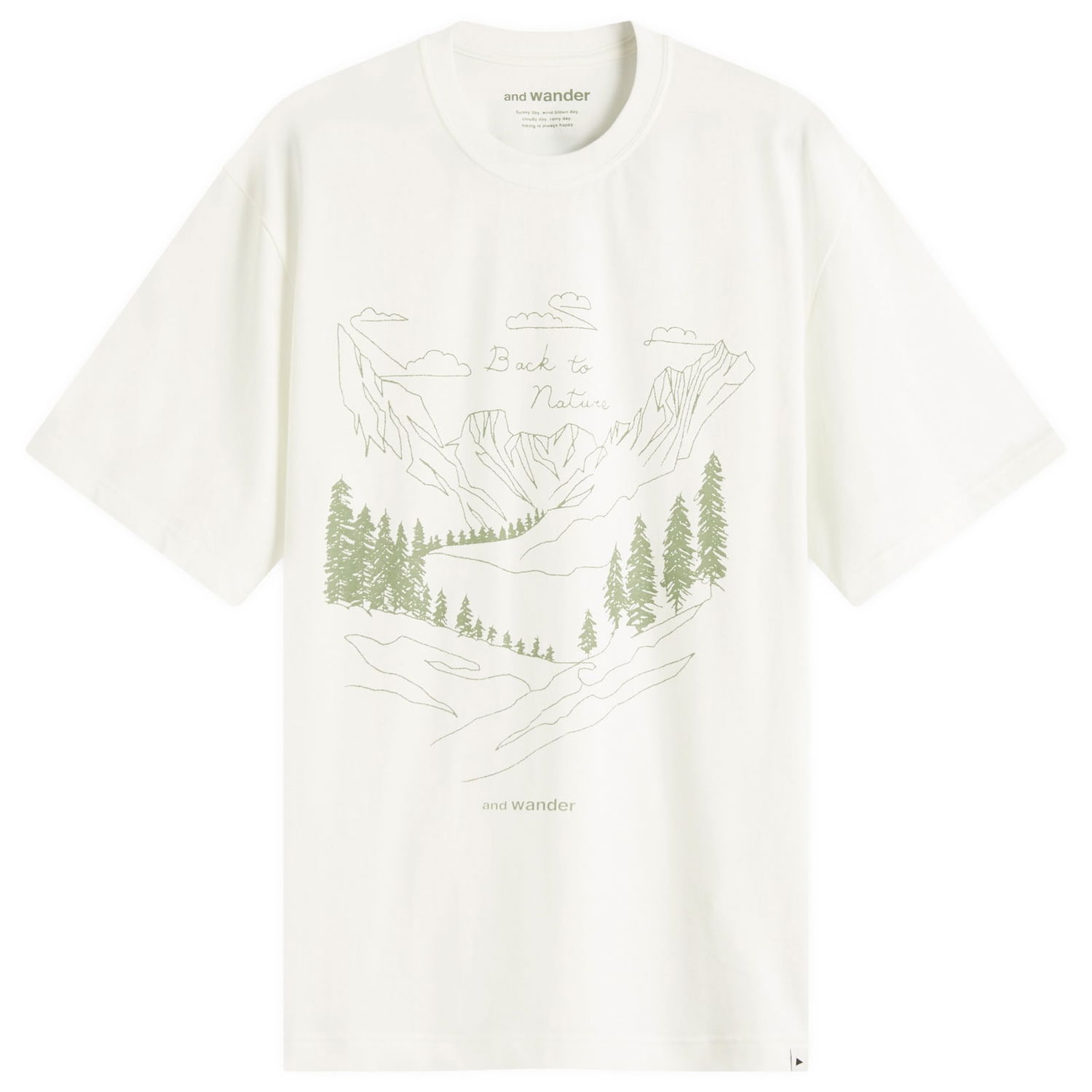 Tričko and wander and wander Back To Nature Graphic T-Shirt, Size L Biela | 5745184098-030, 0