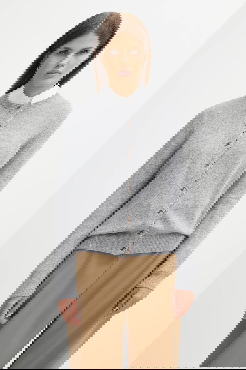Sveter Barbour Barbour Pendle Knitted Cardigan Šedá | LKN1076GY71, 0