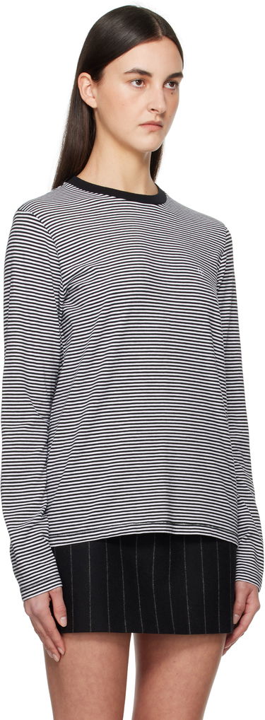 Tričko Anine Bing Rylan Striped Long Sleeve T-shirt Šedá | A-08-4280-074, 4
