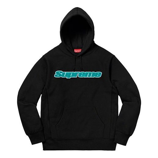 Mikina Supreme Chenille Hooded Sweatshirt Čierna | SUP-SS19-025, 0