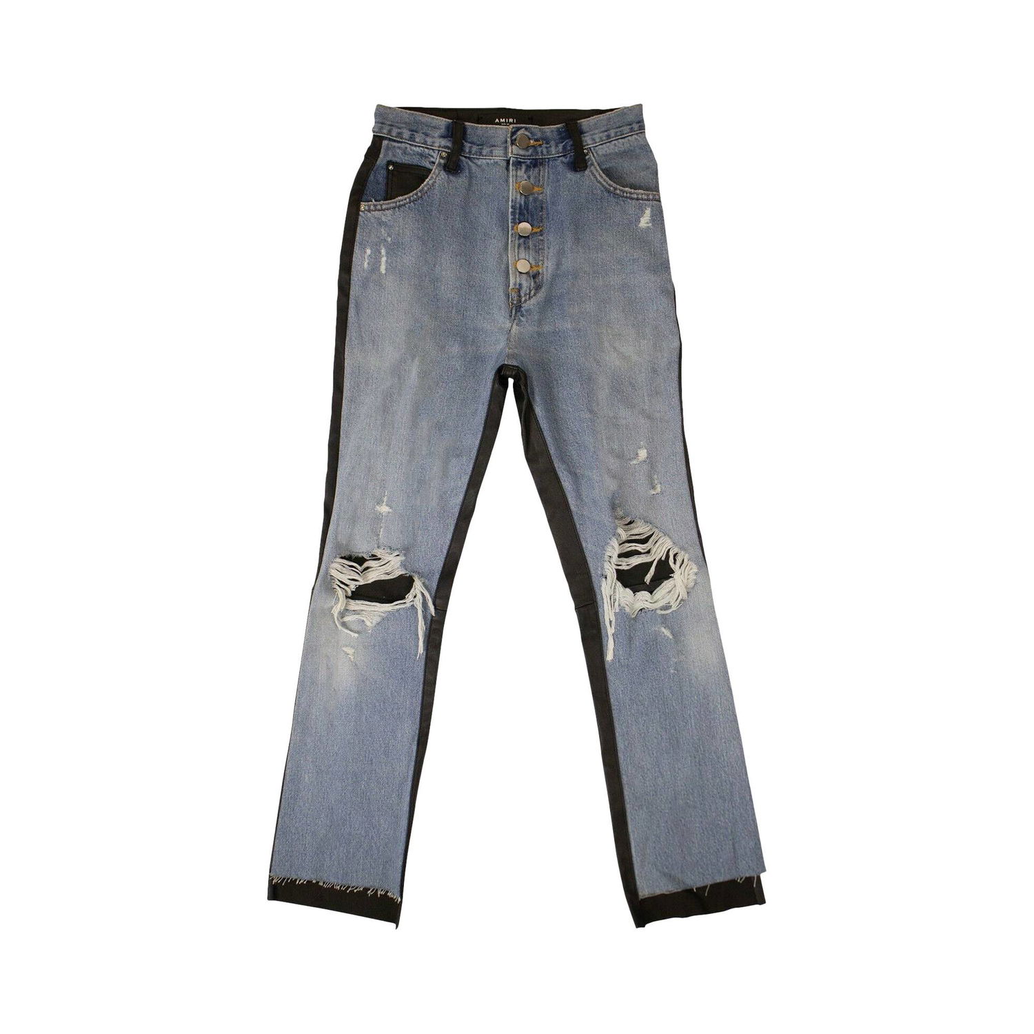 Džínsy AMIRI Denim Leather Pants Modrá | WBLTD CRFINK BLUE, 1