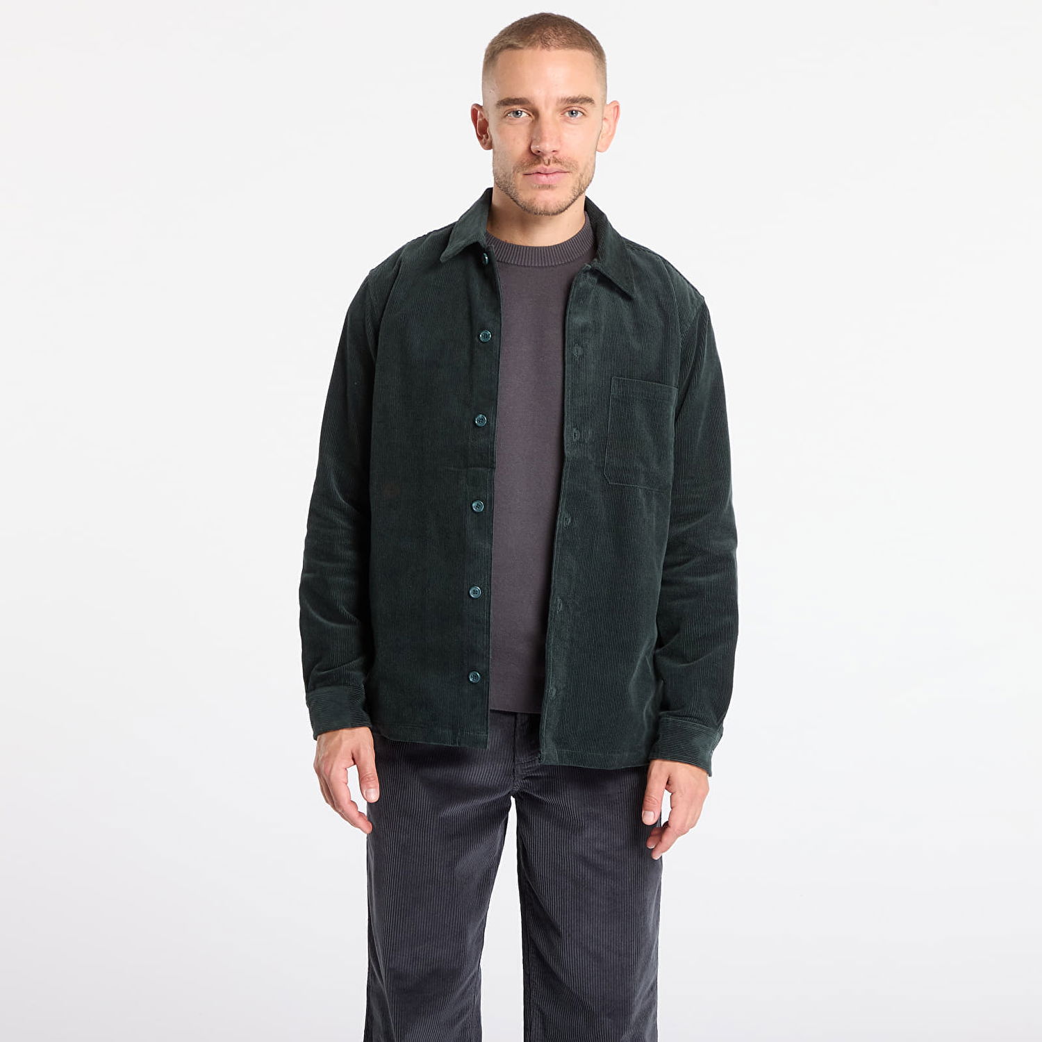 Bunda Samsoe Samsoe Sadamon Js Corduroy Overshirt Zelené | M24400043_194906TCX, 0