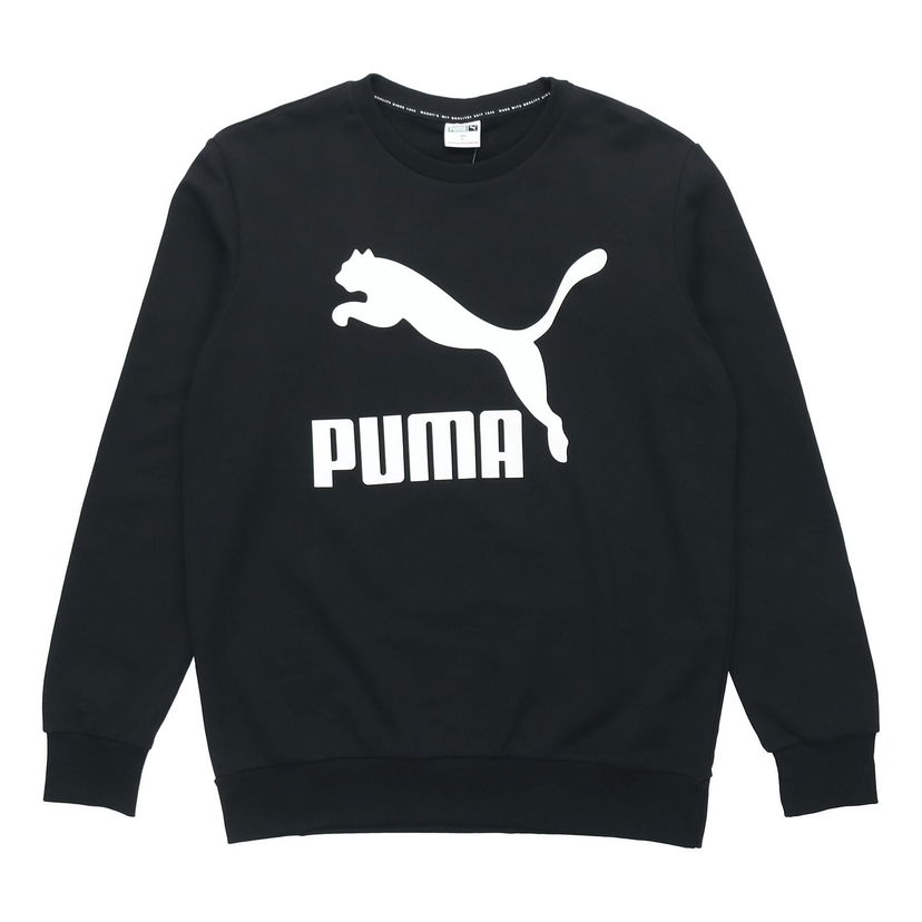 Sveter Puma Classics Logo Fleece Sweatshirt Čierna | 595892-01