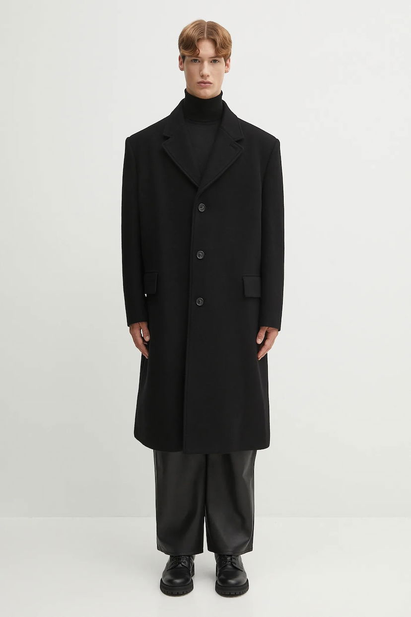 Kabáty Maison Margiela MM6 Maison Margiela Wool Overcoat Čierna | SH2AA0014.M35469.900