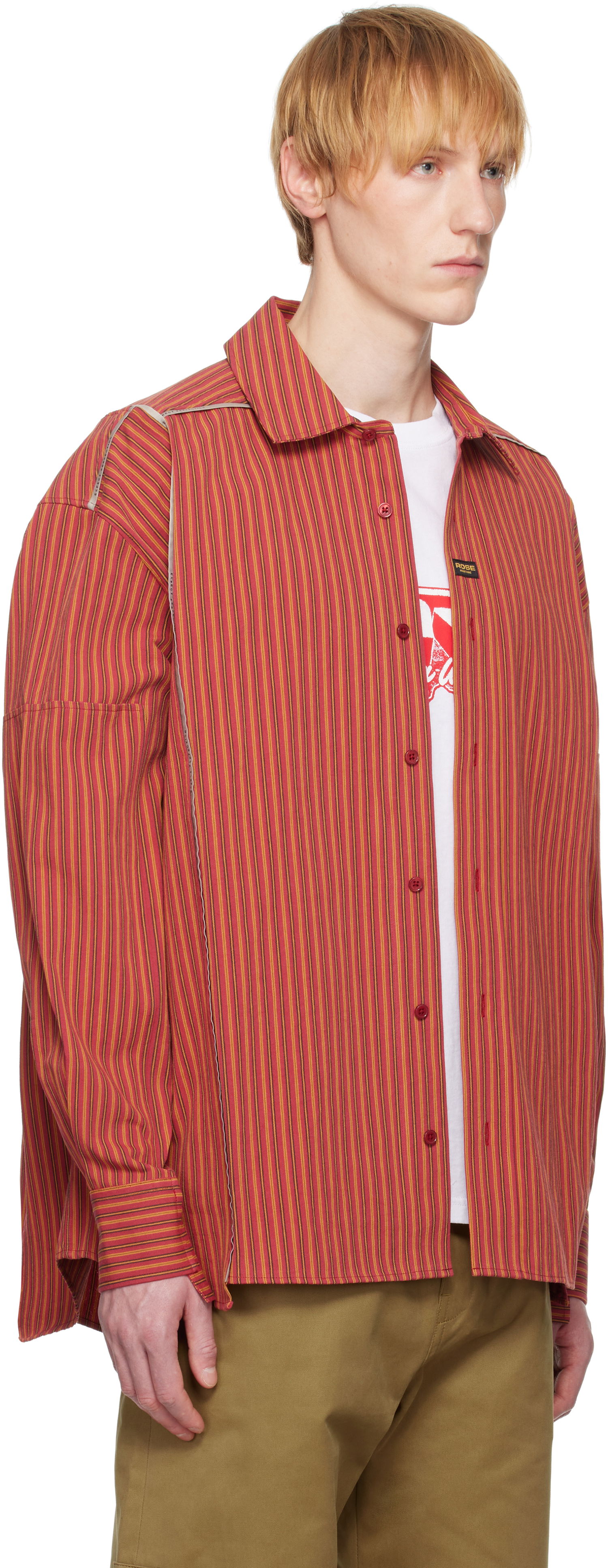 Košeľa Martine Rose Martine Rose Cut Overshirt Červená | 467WS14111, 1