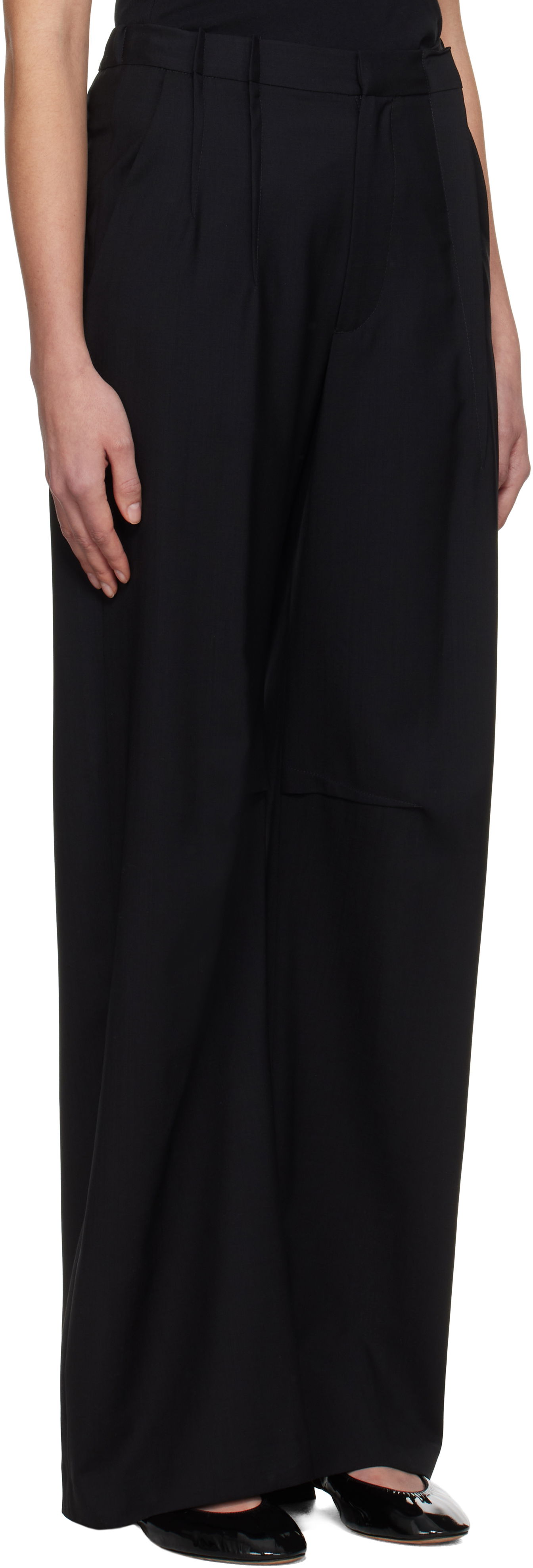 Nohavice Maison Margiela MM6 Maison Margiela Tailoring Wool Trousers Čierna | S52KA0517 M35080, 1