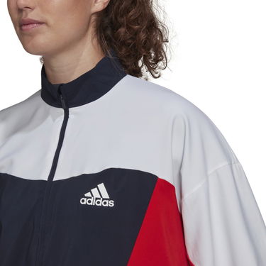 Mikina adidas Performance Colorblock Woven Track Jacket Červená | HA6624, 2