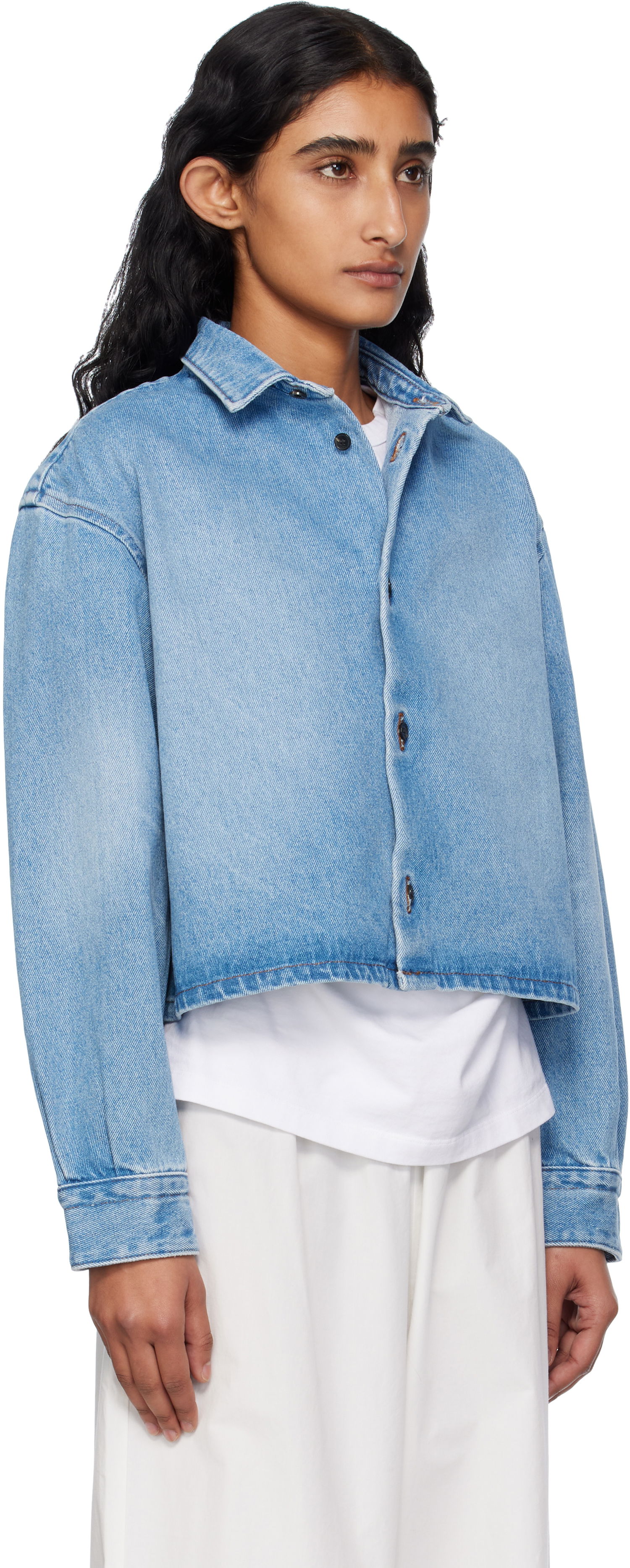 Košeľa A.P.C. A.P.C. Sam Cropped Denim Shirt Modrá | COHIC-F32022, 1
