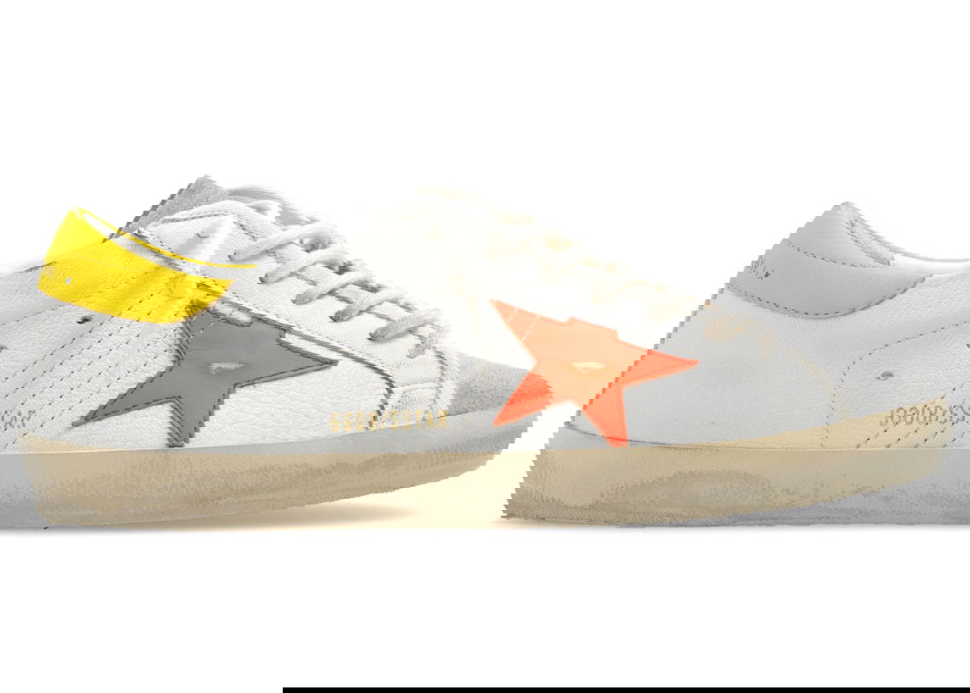 Tenisky a topánky Golden Goose Super-Star White Orange Yellow Biela | GMF00101.F004804.82394, 0