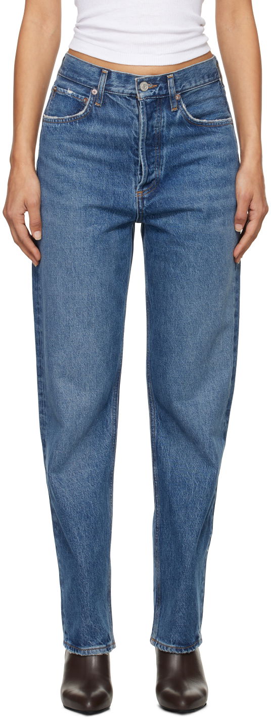 Džínsy AGOLDE AGOLDE 90's Mid Rise Straight Jeans Modrá | A069-1535, 0