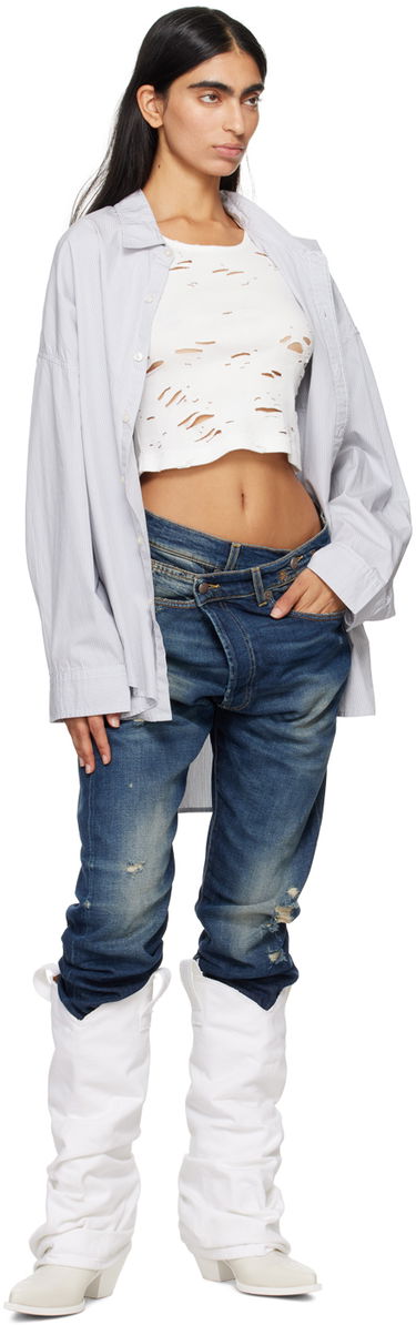 Džínsy R13 R13 Crossover Jeans Modrá | R13W2048-D144C, 3