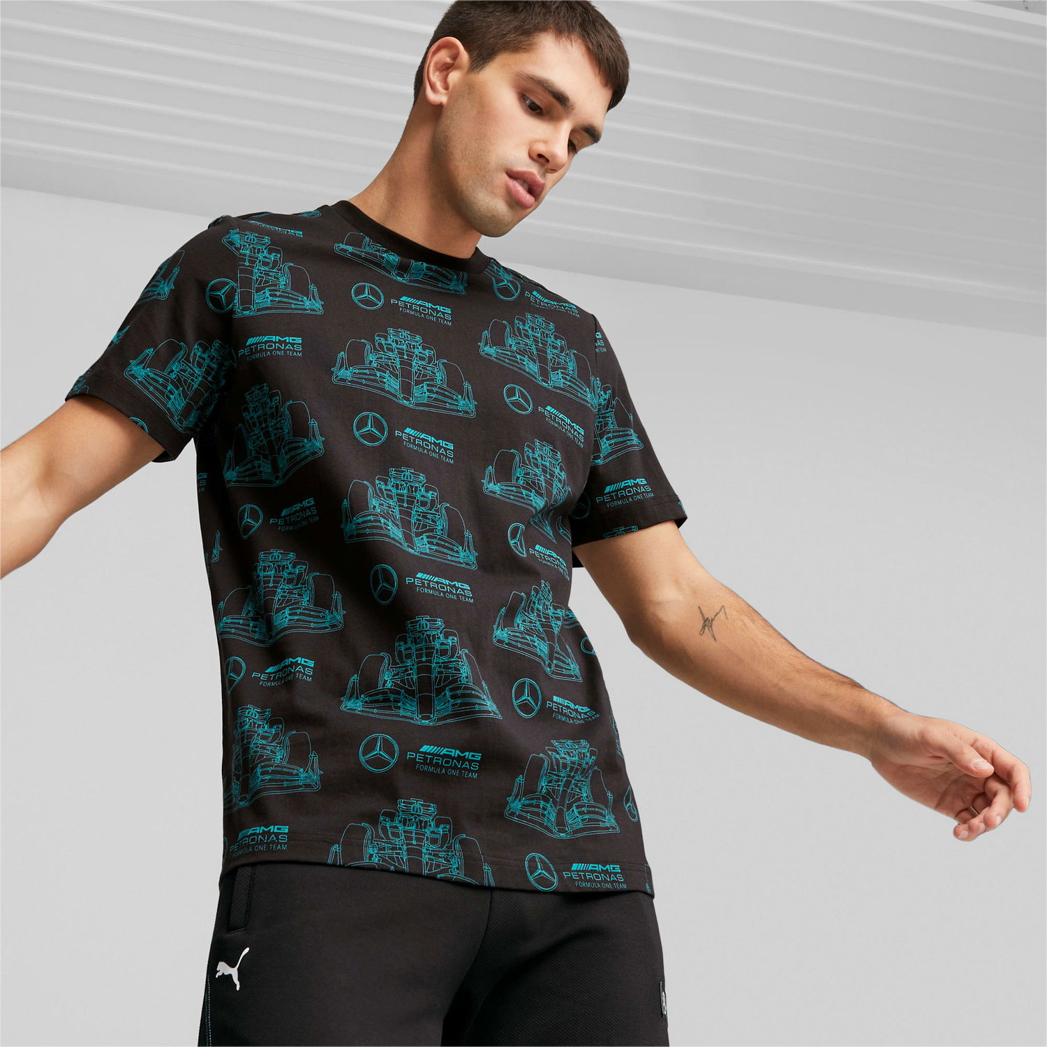 Tričko Puma Mercedes-AMG PETRONAS Motorsport T-Shirt Čierna | 621156_01, 0