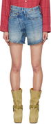 R13 Loose Crossover Denim Shorts