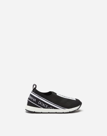 Tenisky a topánky Dolce & Gabbana First Steps Sorrento Slip-on Logo Tape (19-26) Čierna | DN0105AH67789690, 0