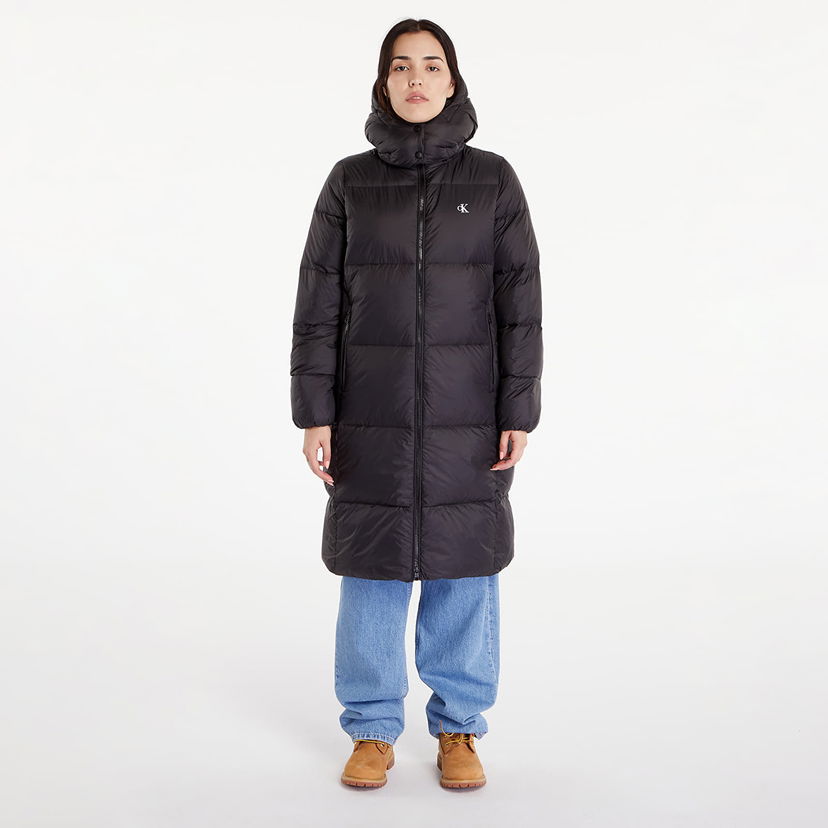 Prešívaná bunda CALVIN KLEIN Down Long Puffer Jacket Black Čierna | J20J224109 BEH