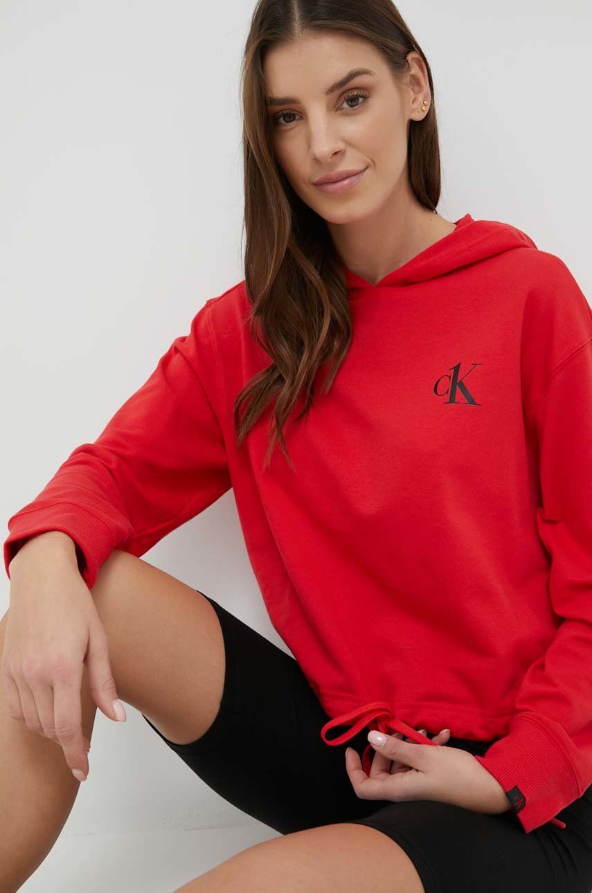 Mikina CALVIN KLEIN Hoodie Červená | 000QS6427E.9BYY, 0