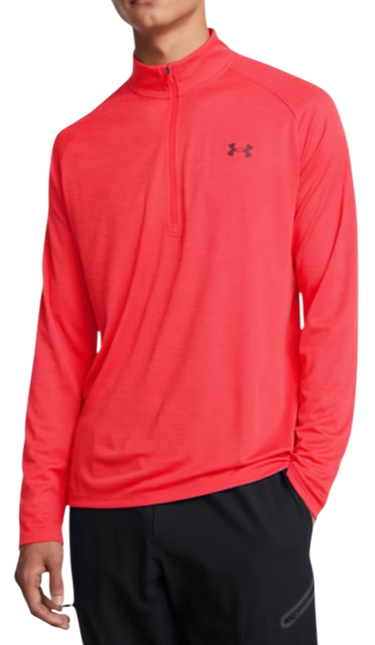 Mikina Under Armour Under Armour UA Tech Textured 1/2 Zip Top Červená | 1382797-713, 0