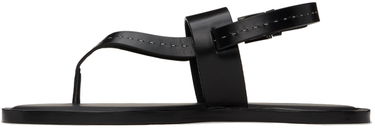 Tenisky a topánky Max Mara Leather Thong Sandals Čierna | 2414521012600, 2