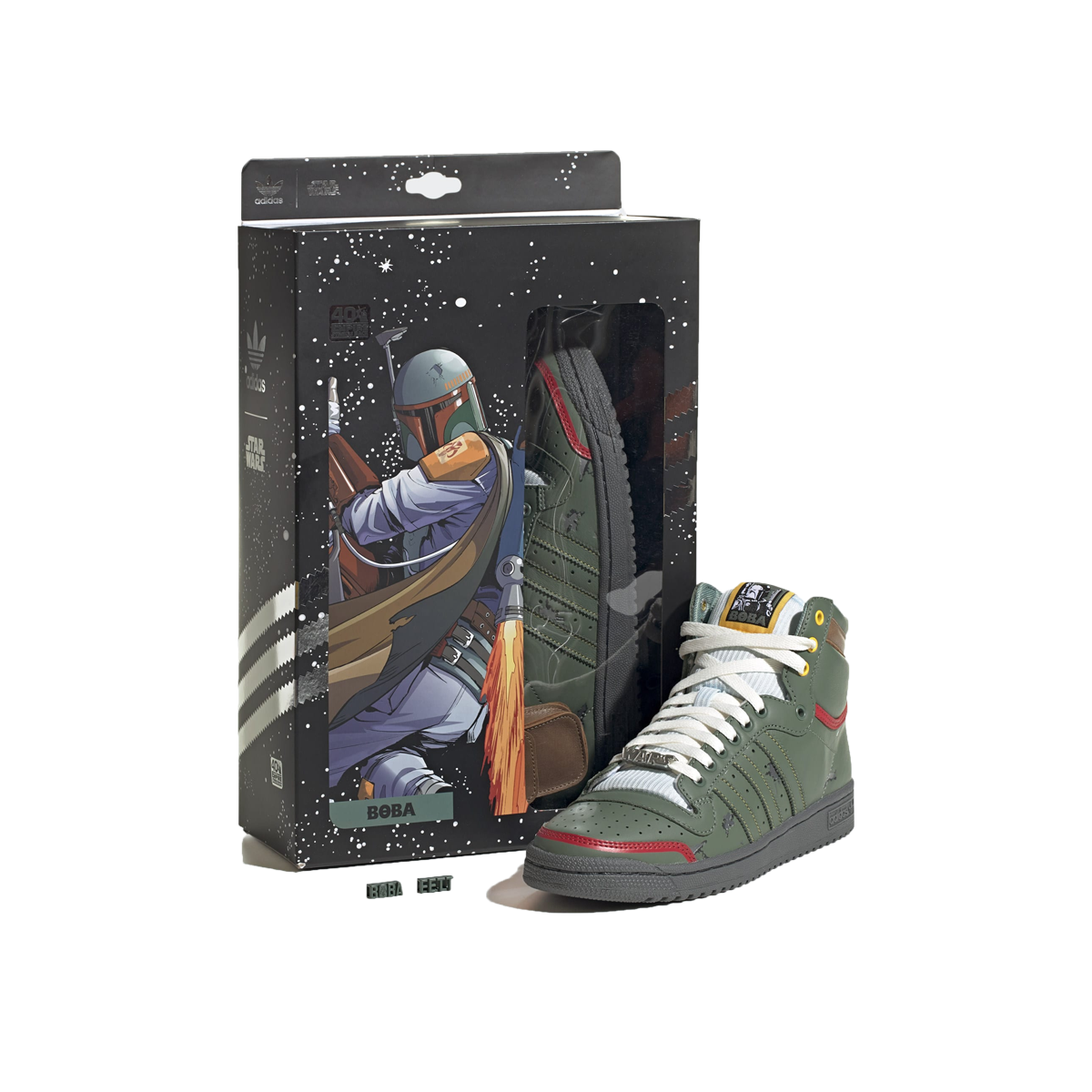 Tenisky a topánky adidas Originals Top Ten Hi "Star Wars Boba Fett" Zelené | FZ3465, 1