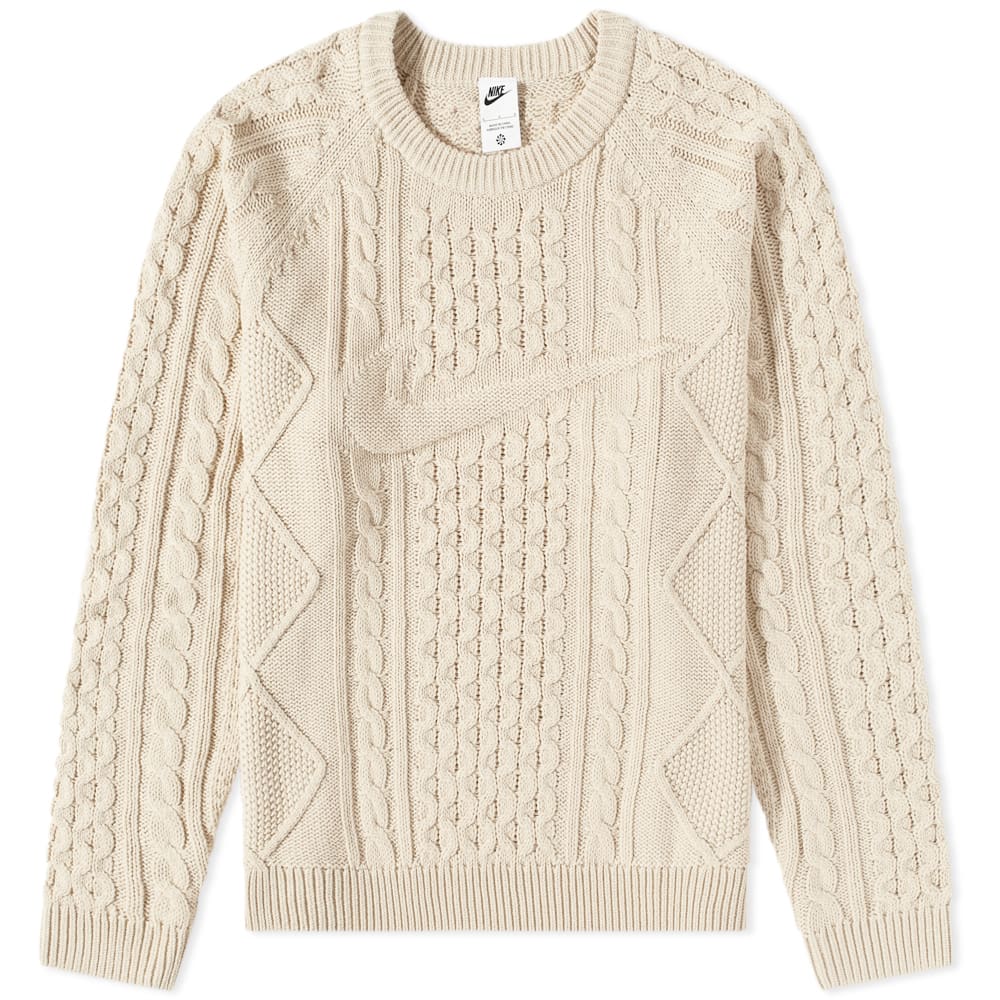 Sveter Nike Life Cable Knit Sweater Béžová | DQ5176-206, 0