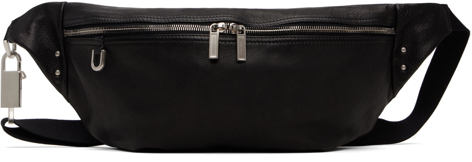 Ľadvinka Rick Owens Rick Owens Concordians Leather Bumbag Čierna | RA02E0731 LBU, 0
