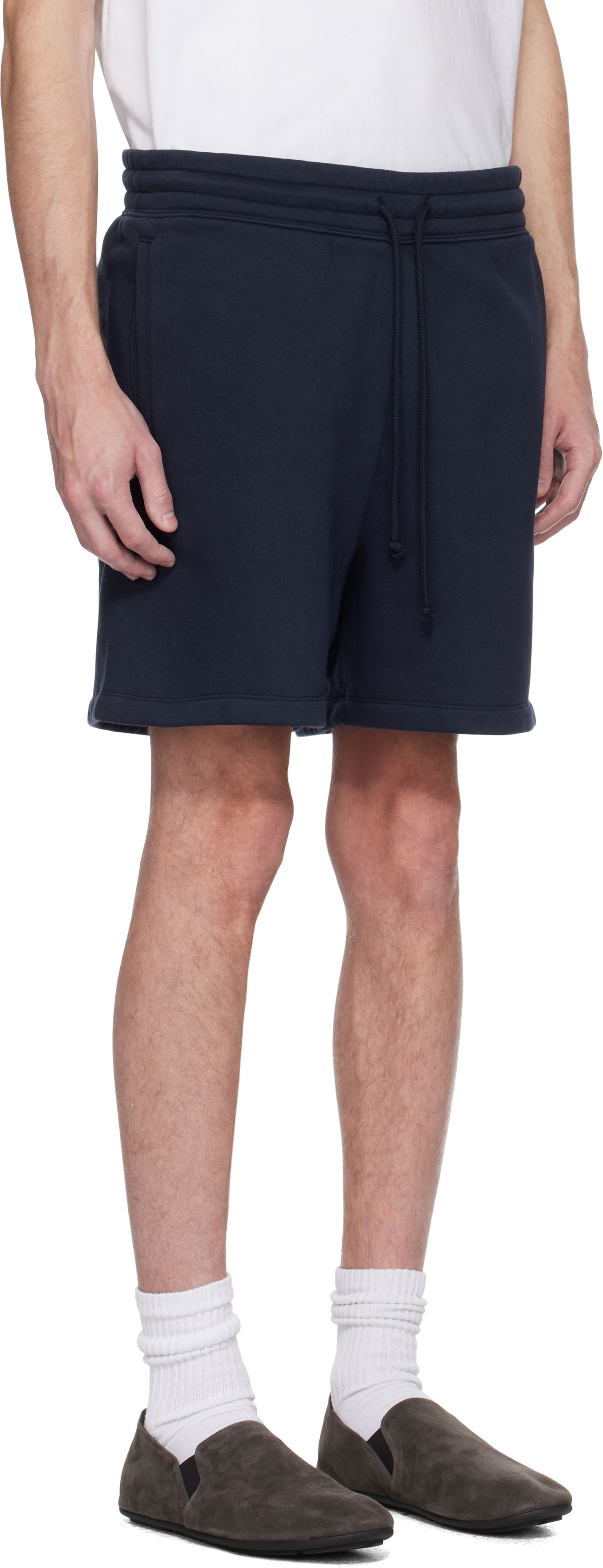 Šortky SKIMS SKIMS Fleece Lounge Relaxed Shorts Navy | BO-SHO-5340M-NAVY, 1
