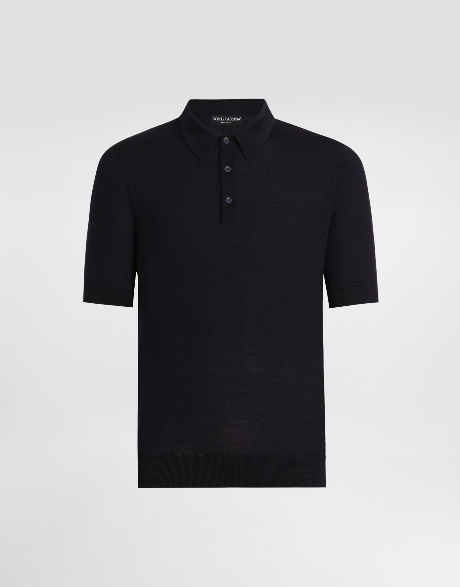 Polo tričko Dolce & Gabbana Dolce & Gabbana Fine-Gauge Wool Polo Shirt Navy | GXZ02TJDVBVB0665, 0
