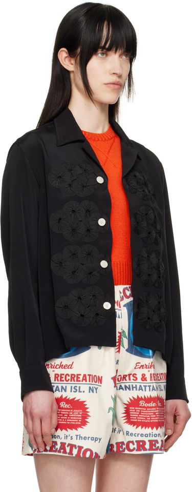 Košeľa Bode Bode Ribbon Garland Shirt Čierna | MRS25SH037, 4