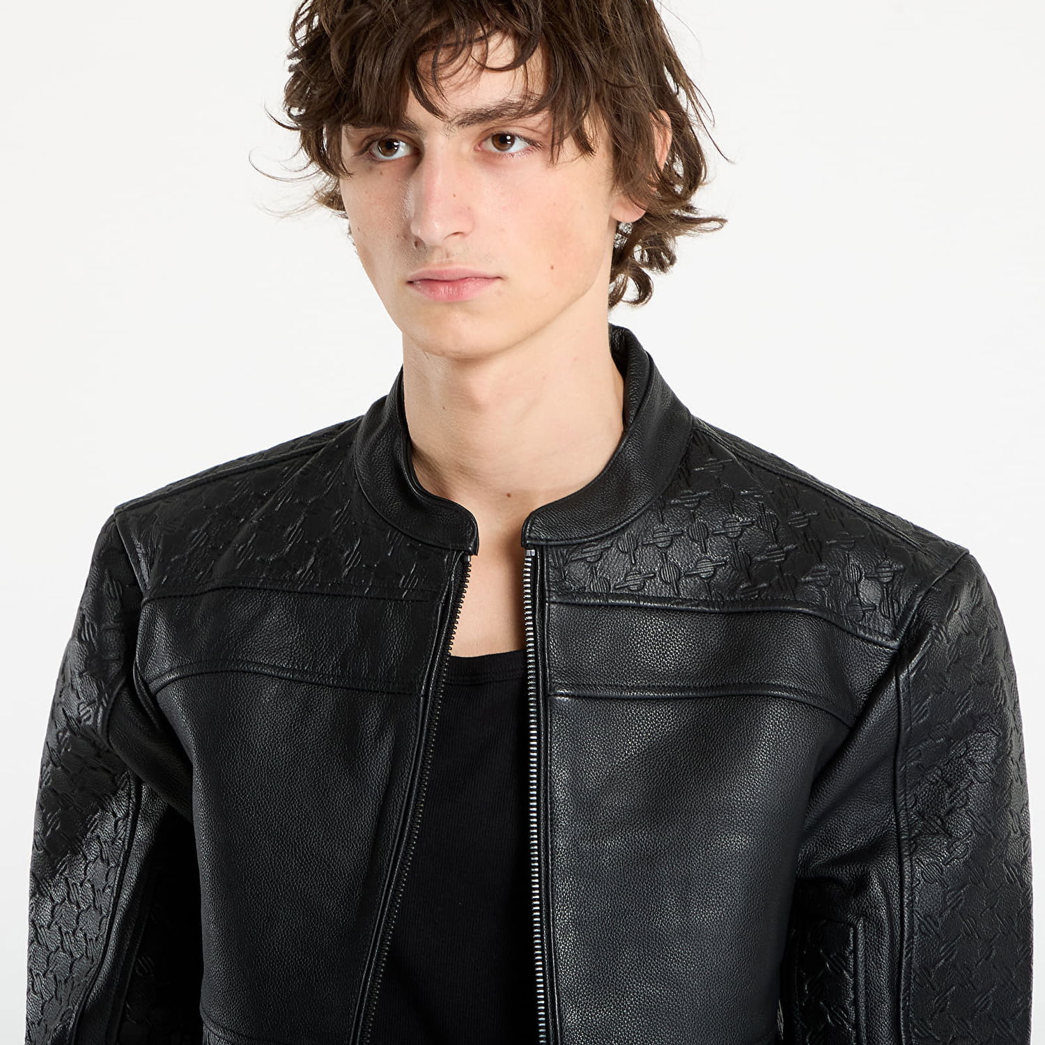 Bunda DAILY PAPER Daily Paper Structured Leather Jacket Čierna | 2521019, 1