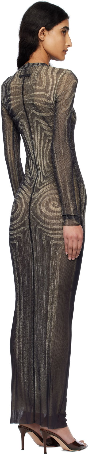 Šaty Jean Paul Gaultier Jean Paul Gaultier 'The Long Spirale' Maxi Dress Čierna | 25/34-F-RO390-T587-000203, 2