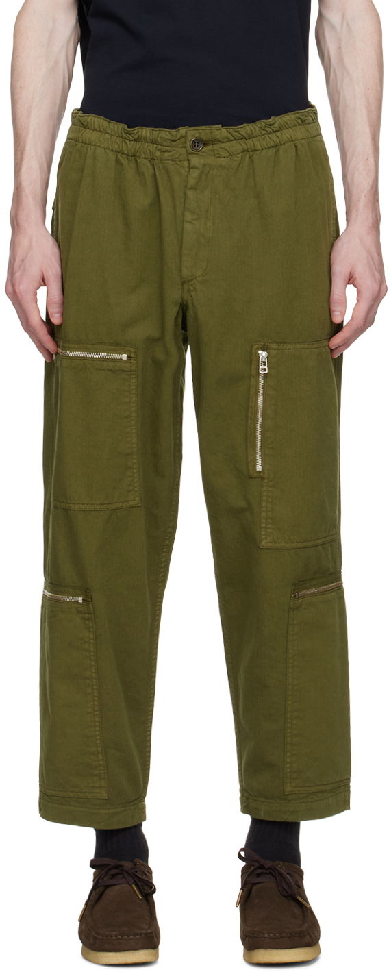 Cargo nohavice YMC Flight Cargo Pants Zelené | P4TAN, 0