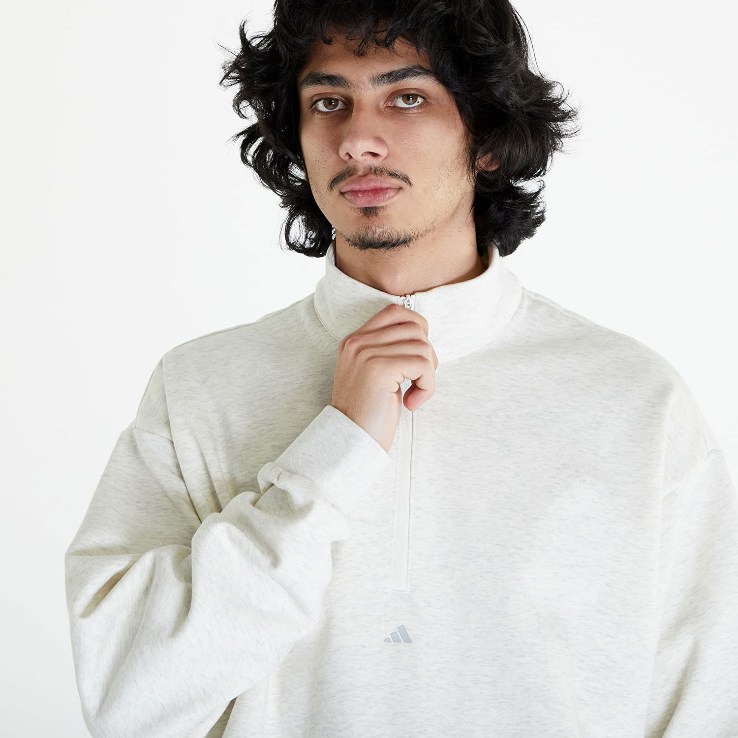 Mikina adidas Performance adidas Adi Basketball 1/2 Zip Biela | IW1625, 1